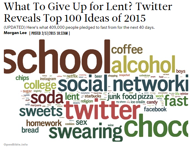 What to Give up for Lent